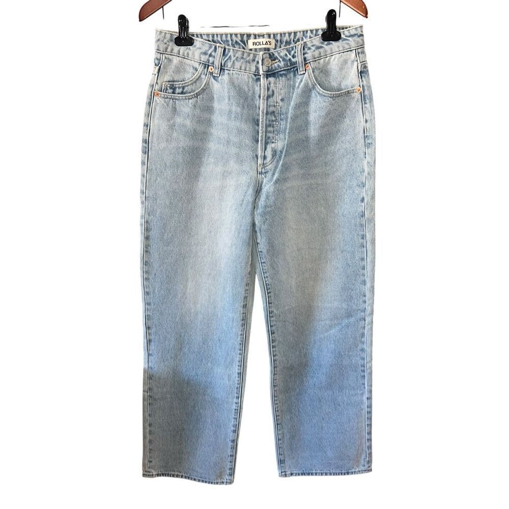 Revolve Rollas 11 Stevie relaxed jeans beach worn vintage blue straight denim